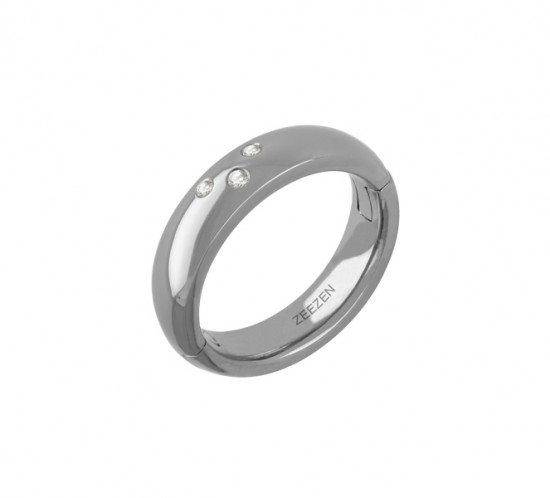 ZeeZen titan klik ring med 3 Diamanter