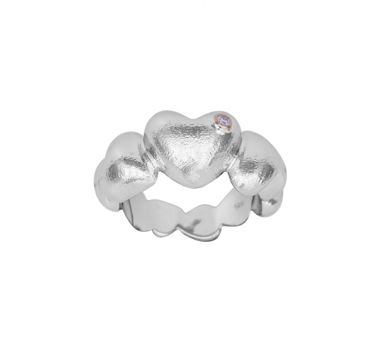Hjerte ring med diamant fra Shape