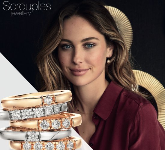 Grace serie med diamanter og i guld fra Scrouples