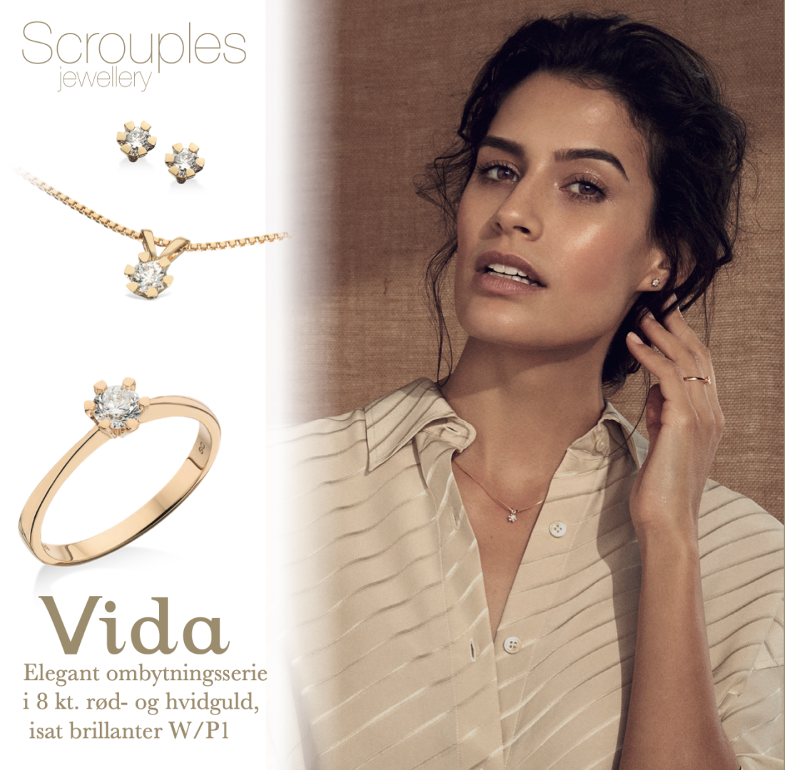 Vida bytteserie med diamanter i 8kt fra Scrouples