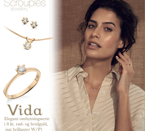 Vida bytteserie med diamanter i 8kt fra Scrouples