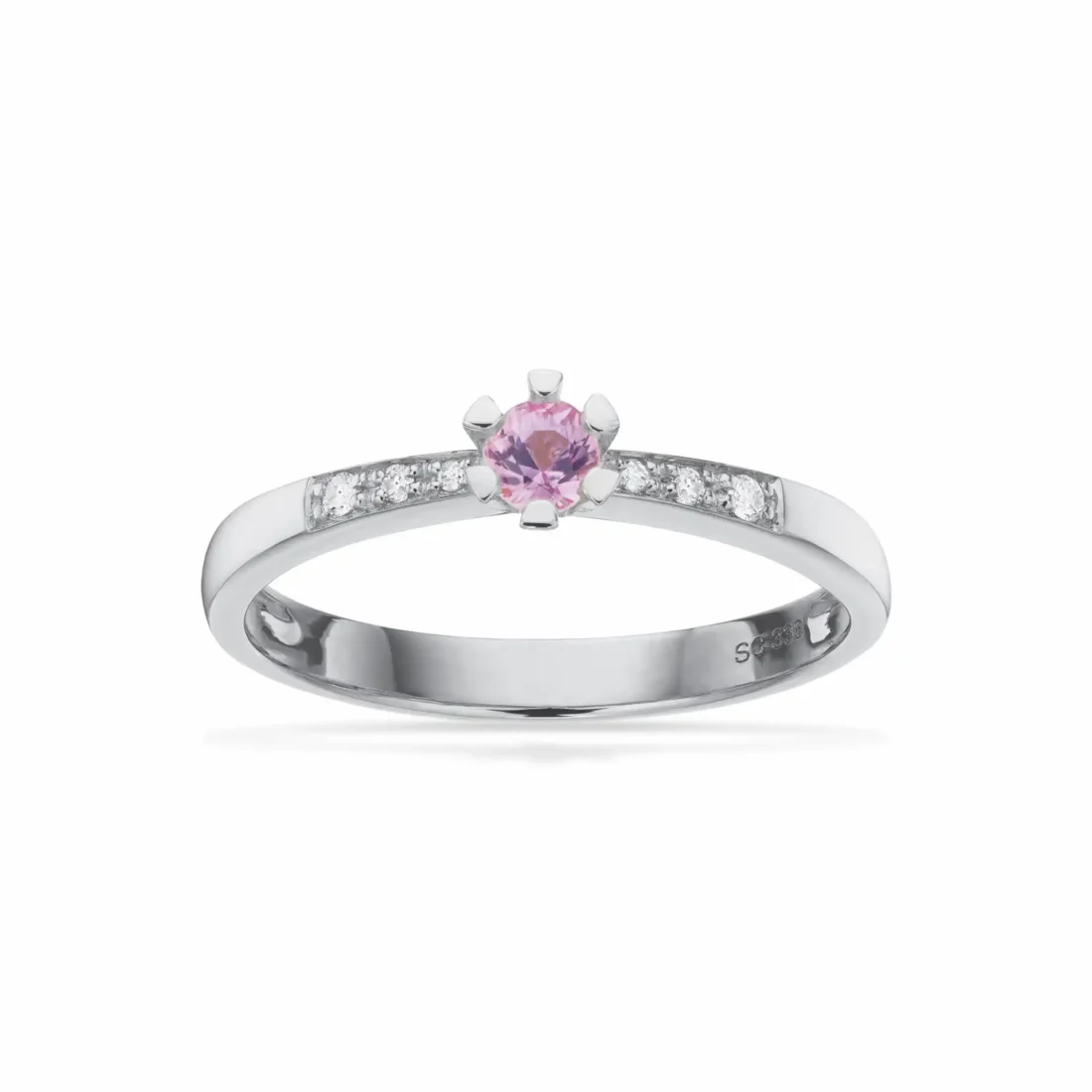 Vida Darling ring med pink Safir og Diamanter fra Scrouples
